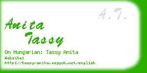 anita tassy business card